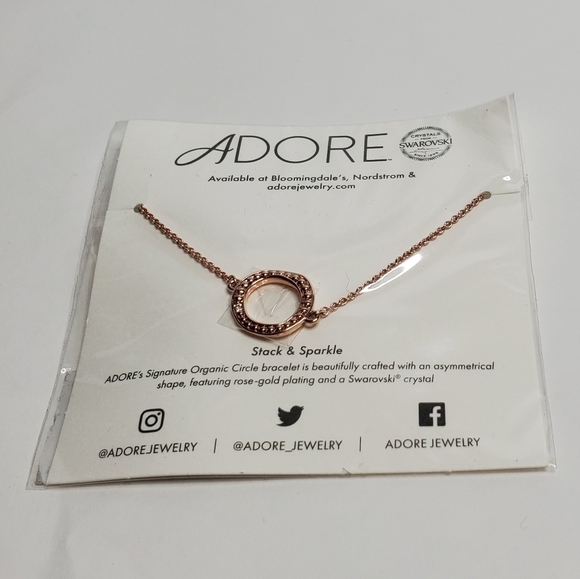 Adore Stack & Sparkle Rose Gold Bracelet Swarovski - Picture 2 of 4